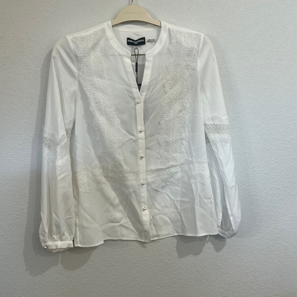 Karl Lagerfield XS blouse NWT